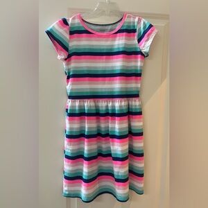 Carters Girls Striped Short-Sleeve Summer Dress - Sz 12